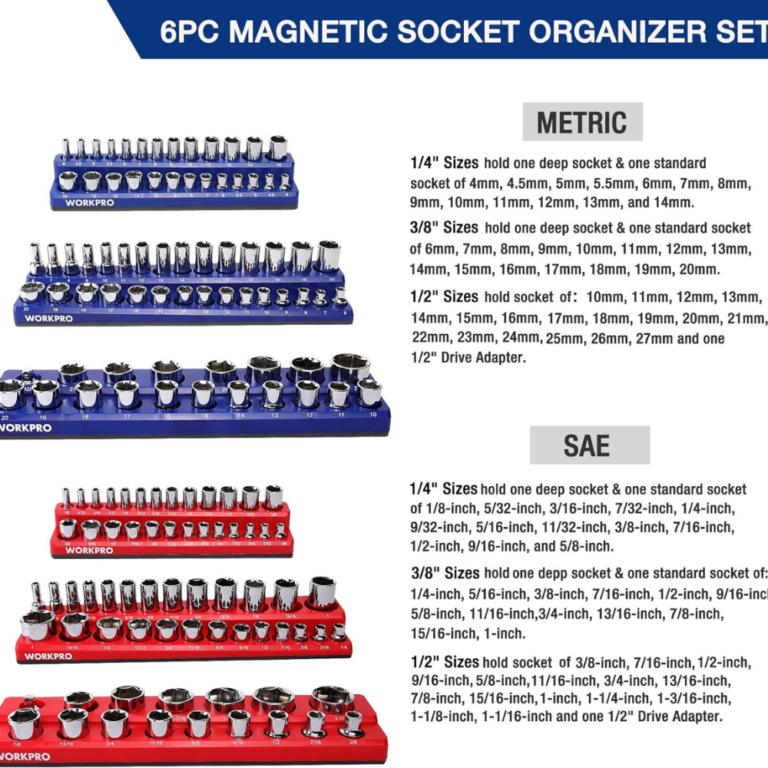 Workpro Piece Magnetic Socket Organizer Set Boltterra