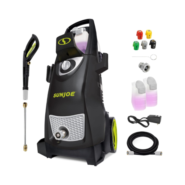 Sun Joe SPX3000 Electric Pressure Washer, 2030 PSI, 1.2 GPM, Dual Detergent Tanks, 5 Spray Tips, 20-ft Hose, 35-ft GFCI Power Cord, PWMA Certified