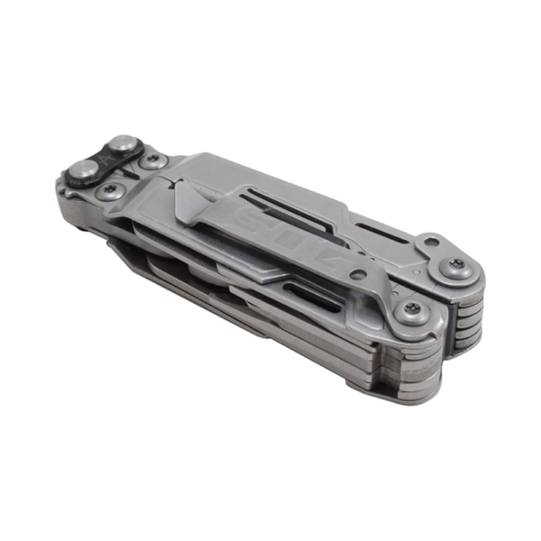 SOG PowerPint Mini Multi-Tool, Compact Stainless Steel EDC Tool with 18 Functions, Pliers, Knives, Screwdrivers & Hex Bit Holder, Stone Wash