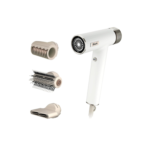 Shark SpeedStyle Hair Dryer HD331 – No Heat Damage Blow Dryer with 3 Styling Attachments | Lightweight, Powerful, Portable Hair Tool for Straight & Wavy Hair | Silk Finish