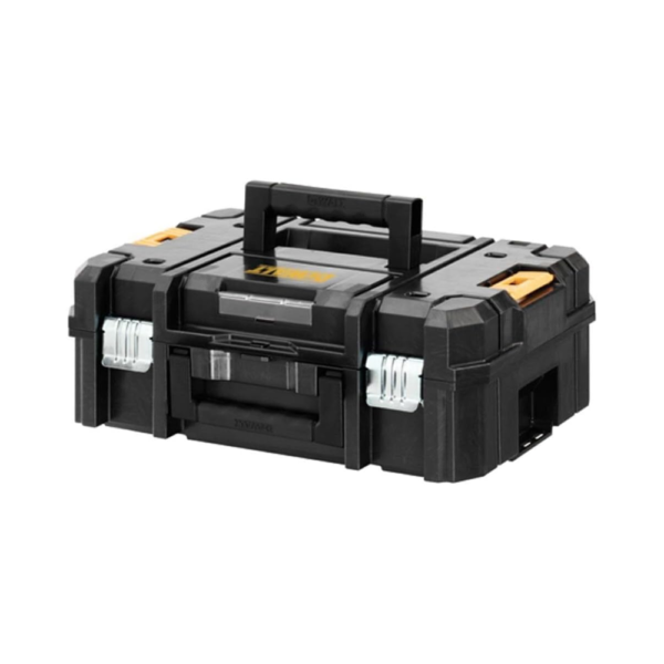 DEWALT TSTAK II 13-Inch Tool Box – Flat Top, Stackable Storage System with 66 lb Capacity, Heavy-Duty Latches (DWST17807)