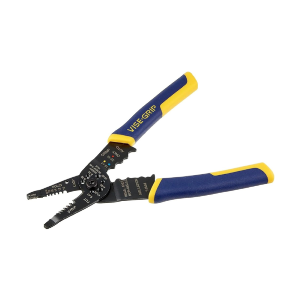IRWIN VISE-GRIP 8" Wire Stripper & Cutter  Multi-Tool with Crimper, Bolt Cutter, and Comfort Grip for Electrical Work