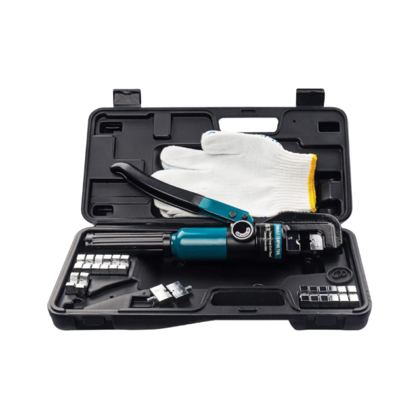 Steel DN Mate Hydraulic Crimping Tool Heavy-Duty Hydraulic Crimper with Dies for Stainless Steel Cable Railing & Battery Cable, DC01