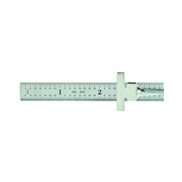 General Tools 300/1 6-Inch Flexible Stainless Steel Ruler with Pocket Clip and Conversion Chart Chrome Finish