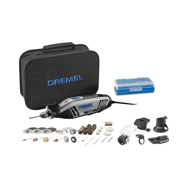 Dremel 4300-5/40 High Performance Rotary Tool Kit with LED Light – 5 Attachments & 40 Accessories – Ideal for Grinding, Cutting, Wood Carving, Sanding, and Engraving
