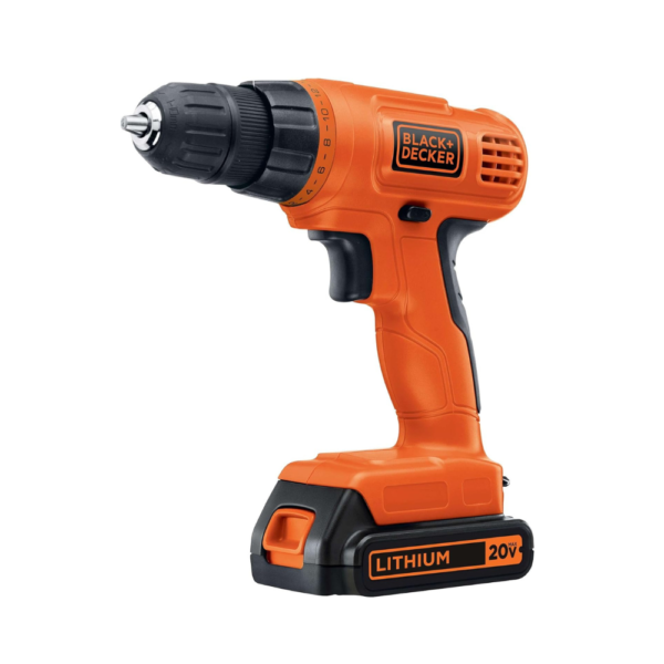 BLACK+DECKER 20V MAX POWERCONNECT Cordless Drill Driver & Electric Screwdriver Kit – Includes 30-Piece Bit Set, Battery & Charger (LD120VA)