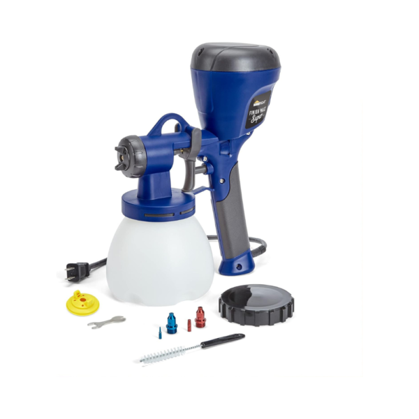HomeRight Super Finish Max HVLP Paint Sprayer C800971.A with 3 Brass Spray Tips, Adjustable Settings & 3 Spray Patterns – Ideal for Furniture, Cabinets, Trim, Fences & More