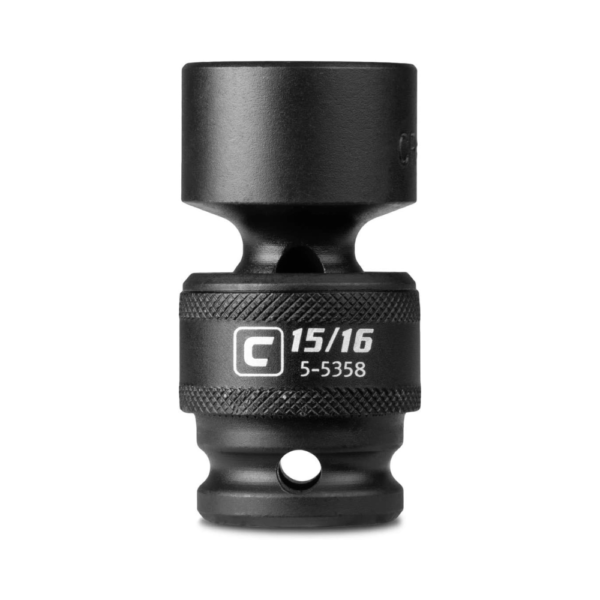 Capri Tools 15/16-Inch Universal Impact Socket, 1/2-Inch Drive, 6-Point SAE, Swivel Joint Design for Tight Spaces