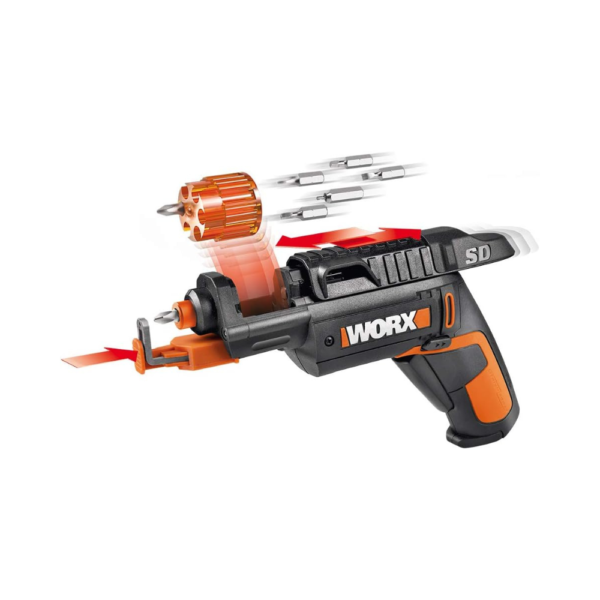 Worx 4V Electric Screwdriver, WX255L Rechargeable Cordless Power Screwdriver Set with 6 Bits, Screw Holder & Charger