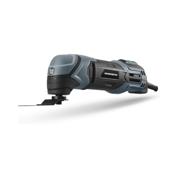 Hammerhead 2.2-Amp Oscillating Multi-Tool with Variable Speed, LED Light, 7 Accessories Included – Flush Cut Blade, Saw Blade, Sanding Pad & Paper – HAMT022