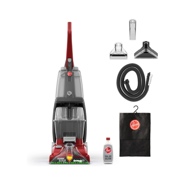 Hoover PowerScrub Deluxe Carpet Cleaner Machine – Deep Cleaning Carpet Shampooer for Carpets & Upholstery with Tools & Dual Tank System – Pairs with Hoover Carpet Cleaning Solution