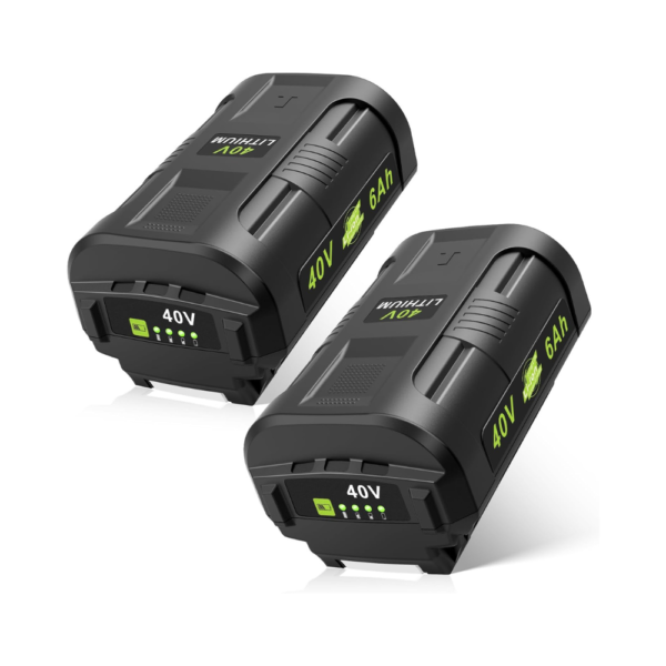 40V 6.0Ah Battery Replacement for Ryobi OP4060 (2-Pack) – High-Capacity Lithium-Ion Batteries Compatible with Ryobi 40V Tools: OP4050A, OP4015, OP4026, OP40201, OP4040, OP40501 – Fits OP401/ZROP401 Chargers