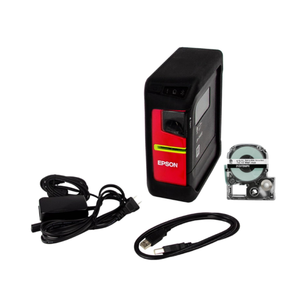 LABELWORKS Epson LW-PX400 Industrial Label Maker Kit Wireless Portable Label Printer with Bluetooth, Heat Shrink Tube & Self-Laminating Wrap Compatible Includes Tape, AC Adapter, and Accessories