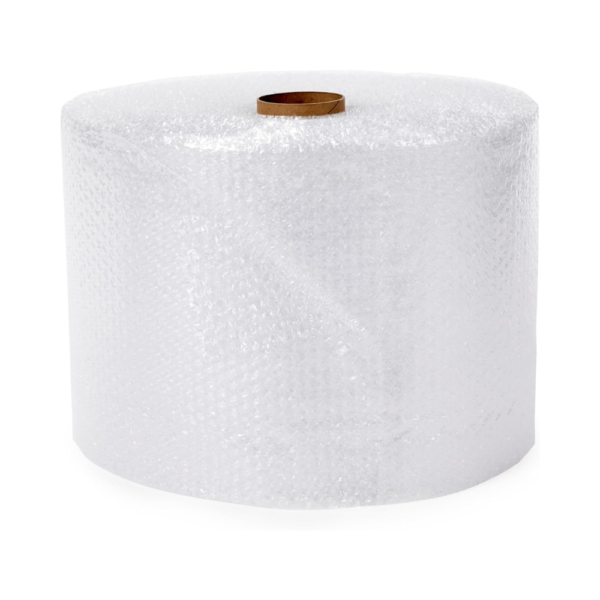 Basics Bubble Cushioning Wrap Packing Material for Fragile Items, Perforated, 12" x 175 ft Roll, Small 3/16", Clear