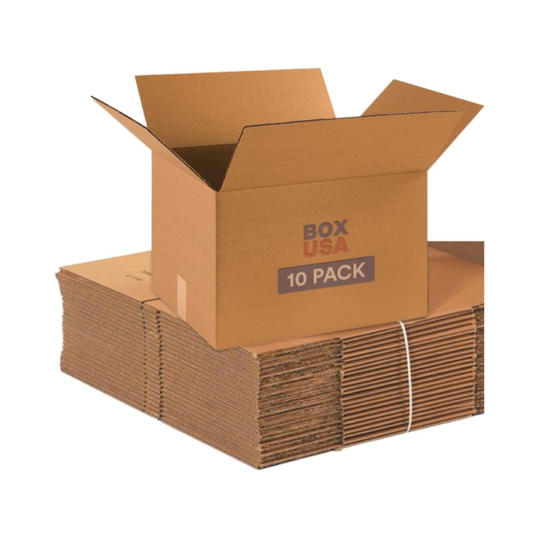 BOX USA Moving Boxes Medium 18"L x 14"W x 12"H 10-Pack | Corrugated Cardboard Box for Shipping, Mailing, Packing, Packaging and Storage 18x14x12